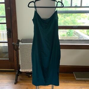 Emerald Green Silk Dress